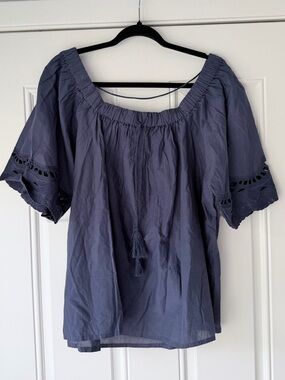 NWT DYLAN SIZE XXL NAVY BLUE TOP 100% cotton